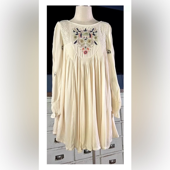 Free People Desert Bloom Embroidery Dress L - Picture 1 of 9